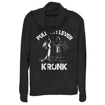 Disney's Emperors New Groove Yzma Pull The Lever Juniors' Cowlneck Graphic Lightweight Long Sleeve