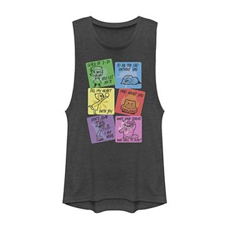 Disney / Pixar Inside Out Juniors' Valentine's Cards Muscle Tank Top