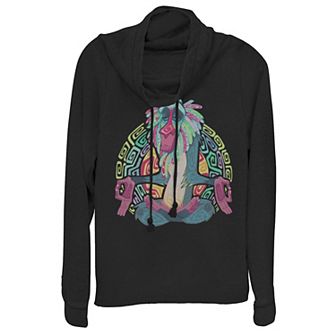 Disney's Lion King Rafiki Meditation Juniors' Cowlneck Graphic Lightweight Long Sleeve