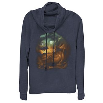 Disney's Lion King Juniors' Birth Of A King Cowlneck Graphic Lightweight Long Sleeve