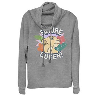 Disney's Lion King Nala Future Queen Juniors' Cowlneck Graphic Lightweight Long Sleeve