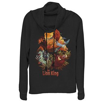 Disney's Lion King Juniors' Cast Poster Cowlneck Graphic Lightweight Long Sleeve