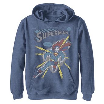 Boys 8-20 Superman It Tickles Electrocuted Retro Portrait Hoodie