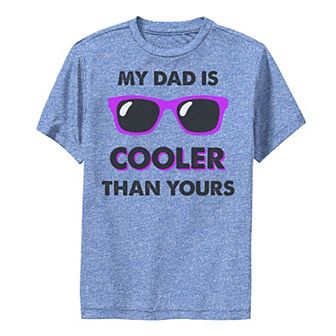 Boys 8-20 My Dad is COOLER Than Yours Blue Kid's Father's Day Graphic Tee