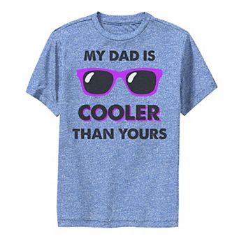 Boys 6-20 My Dad is COOLER Than Yours Blue Kid's Father's Day Graphic Tee