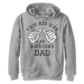 Boys 6-20 Fifth Sun This Kid Has An Awesome Dad Hands Portrait Hoodie