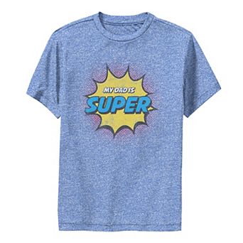 Boys 8-20 My Dad is SUPER Comic Kid's Father's Day Graphic Tee
