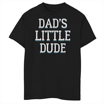 Boys 8-20 Dad's Little Dude Kid's Father's Day Humor Graphic Tee
