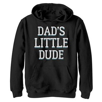 Boys 4-20 Dad's Little Dude Kid's Father's Day Humor Hoodie