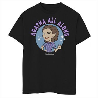 Boys 8-20 Marvel WandaVision Agatha All Along Retro Circle Graphic Tee