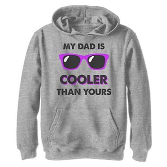Boys 8-20 My Dad is COOLER Than Yours Blue Kid's Father's Day Hoodie