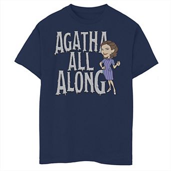 Boys 8-20 Marvel WandaVision Agatha All Along Big Text Graphic Tee