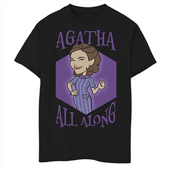 Boys 8-20 Marvel WandaVision Agatha All Along Purple Portrait Graphic Tee