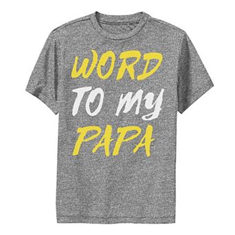 Boys 8-20 Word to my Papa Kid's Father's Day Humor Graphic Tee