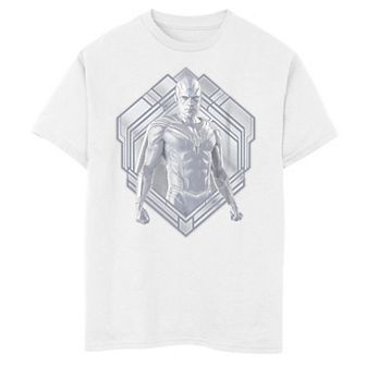 Boys 8-20 Marvel WandaVision The Vision White Appearance Geometric Graphic Tee