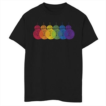Boys 6-20 Star Wars BB-8 Rainbow Tracer Portrait Graphic Tee