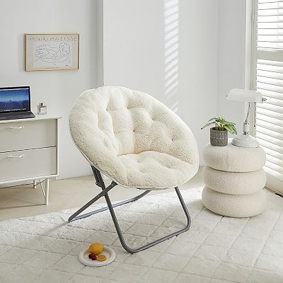 Aeropostale Oversized Sherpa Saucer Chair