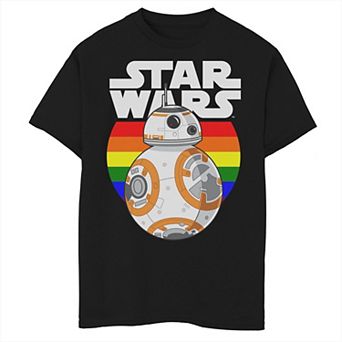 Boys 6-20 Star Wars BB-8 Rainbow Striped Portrait Graphic Tee