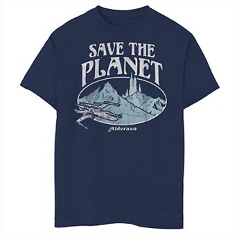 Boys 6-20 Star Wars Alderaan Save The Planet Logo Graphic Tee