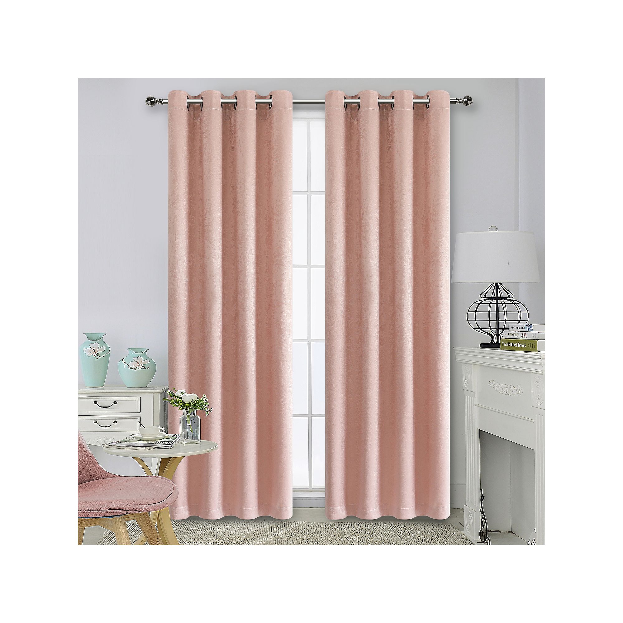 Peninsula Blackout Grommet Window Panel - 52 x 84, Pink