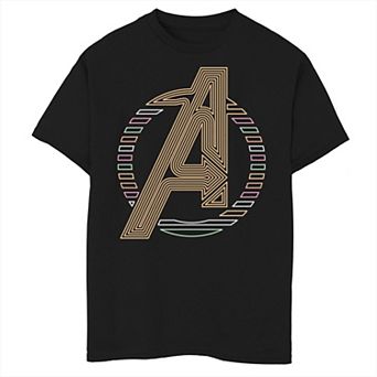 Boys 8-20 Marvel Avengers Multi-Lined Bold Logo Tee