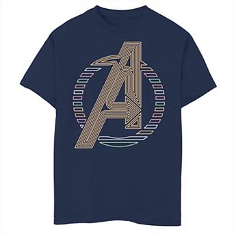 Boys 8-20 Marvel Avengers Multi-Lined Bold Logo Tee