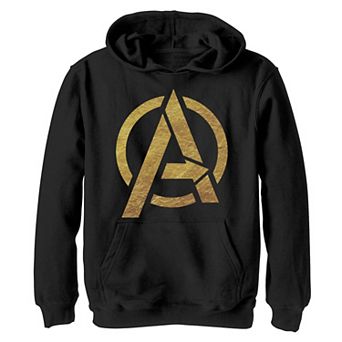 Boys 8-20 Marvel Avengers Gold Foil Chest Logo Hoodie