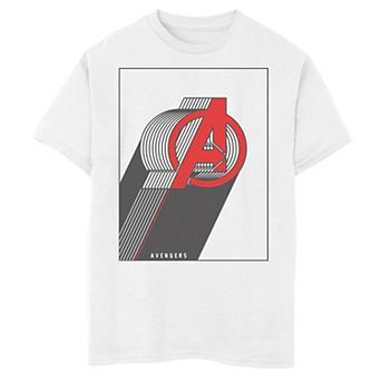 Boys 8-20 Marvel Avengers Stacked Lines Logo Tee