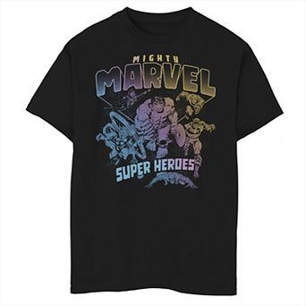 Boys 8-20 Marvel Mighty Marvel Super Heroes Gradient Portrait Tee
