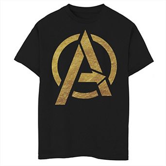 Boys 8-20 Marvel Avengers Gold Foil Chest Logo Tee