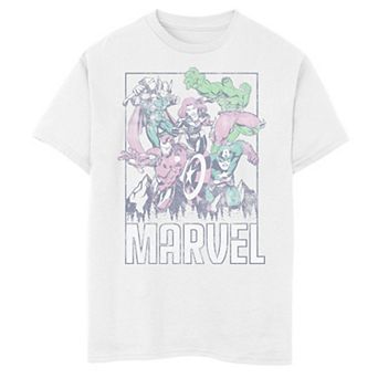 Boys 8-20 Marvel The Avengers Retro Action Framed Portrait Tee