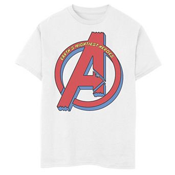 Boys 8-20 Marvel Avengers Earth's Mightiest Heroes Chest Logo Tee