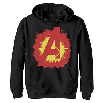 Boys 8-20 Marvel Avengers Explosion Bubble Chest Logo Hoodie