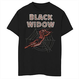 Boys 8-20 Marvel Black Widow Red Hue Action Portrait Tee