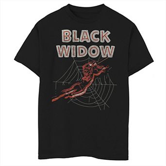 Boys 8-20 Marvel Black Widow Red Hue Action Portrait Tee