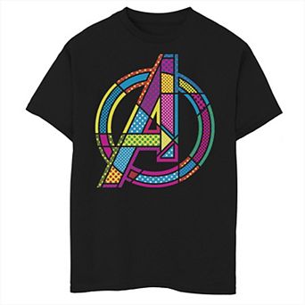 Boys 8-20 Marvel Avengers Comic Pop Art Logo Tee