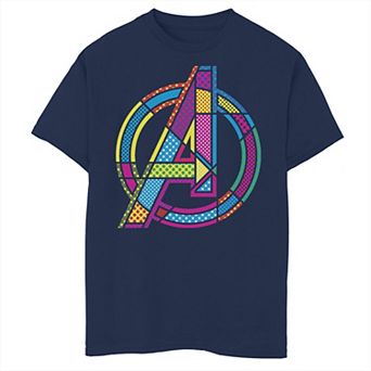 Boys 8-20 Marvel Avengers Comic Pop Art Logo Tee