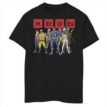 Boys 8-20 Marvel X-Men Heroes Group Shot Elements Tee