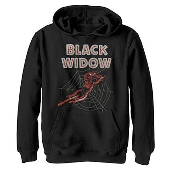 Boys 8-20 Marvel Black Widow Red Hue Action Portrait Hoodie