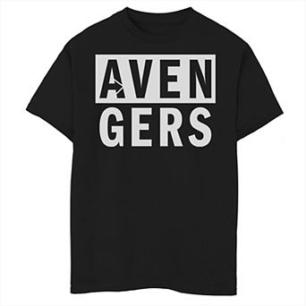 Boys 6-20 Marvel Avengers Two Toned Stacked Text Tee