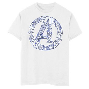 Boys 8-20 Marvel Avengers Steam Punk Chest Logo Tee