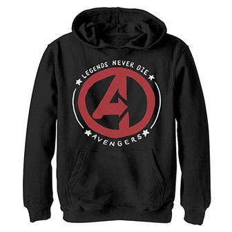 Boys 8-20 Marvel Avengers Painted Legends Never Die Chest Logo Hoodie