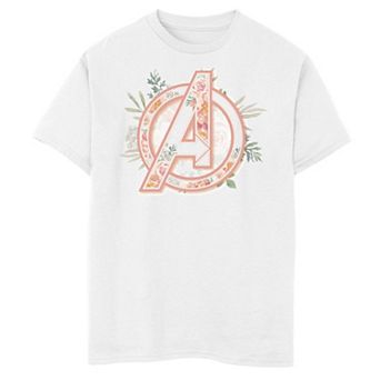 Boys 8-20 Marvel Avengers Soft Floral Fill Logo Tee