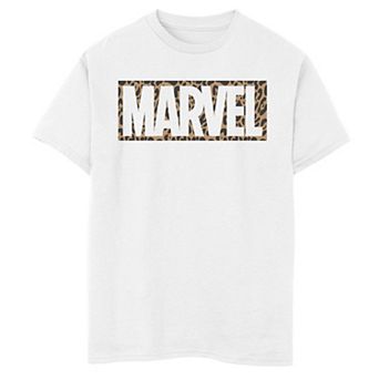 Boys 8-20 Marvel Cheetah Print Brick Logo Tee