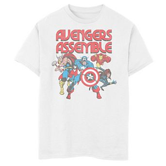 Boys 8-20 Marvel Avengers Assemble Vintage Action Portrait Tee