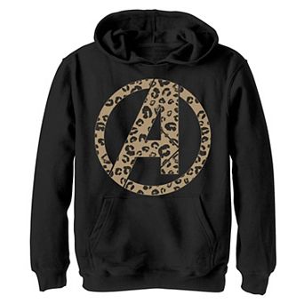 Boys 8-20 Marvel Avengers Leopard Logo Fill Hoodie