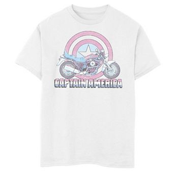 Boys 8-20 Marvel Avengers Captain America Shield Motorcycle Tee