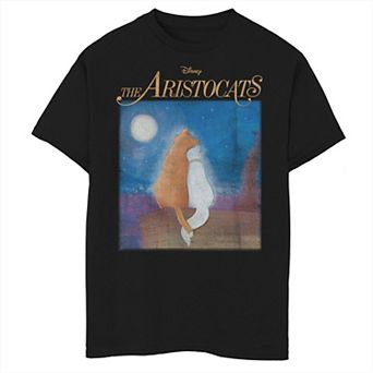 Disney's The Aristocats Boys 8-20 Duchess & Thomas Night Sky Portrait Graphic Tee