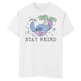 Disney's Lilo & Stitch Boys 8-20 Stay Weird Sketch Collage Graphic Tee