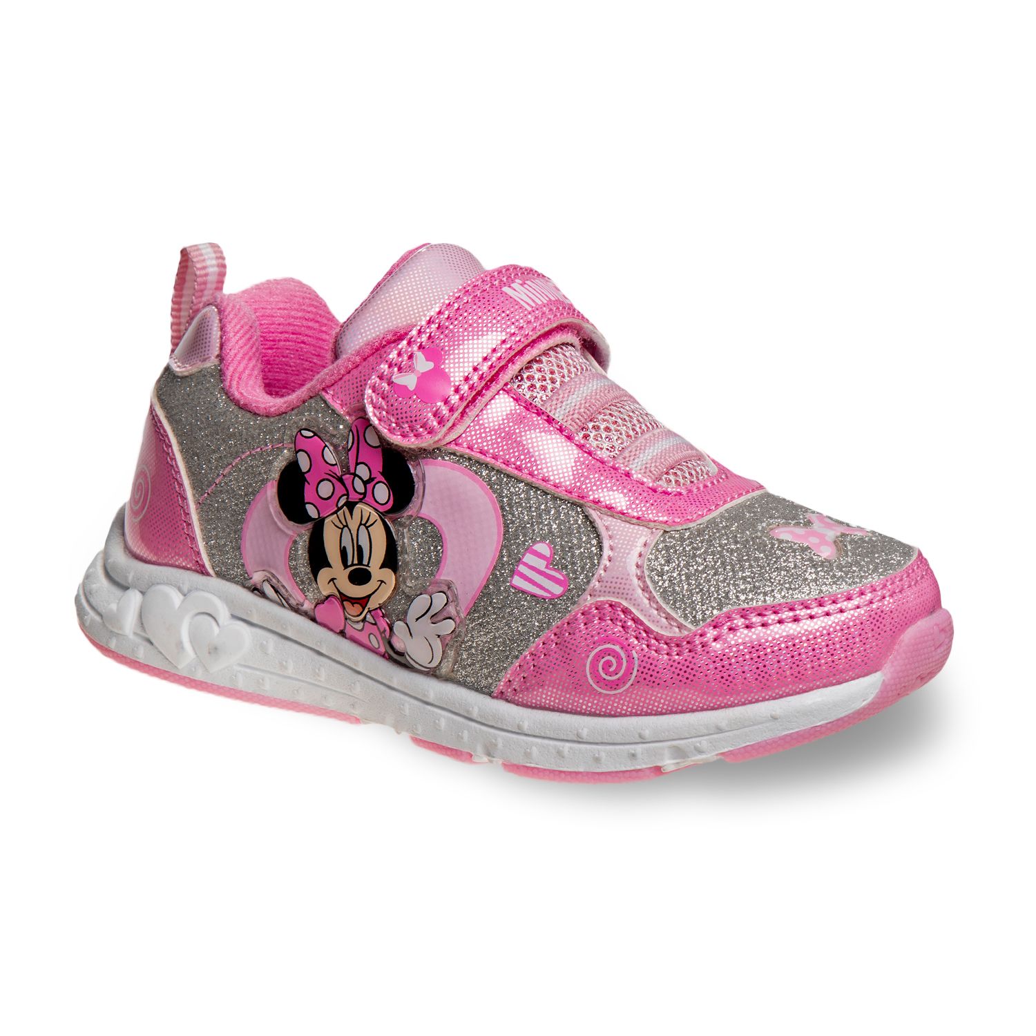 Disney S Minnie Mouse Toddler Girls Light Up Sneakers   5109167